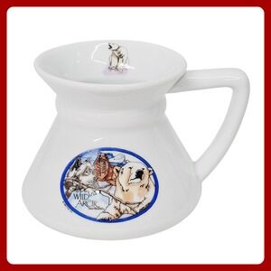 Vintage Sea‎ World Wild Arctic Shaving Mug Polar Bear Walrus Wolf 1994 Ceramic